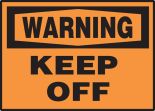 Safety Label, Header: WARNING, Legend: KEEP OFF