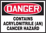 CONTAINS ACRYLONITRILE (AN) CANCER HAZARD