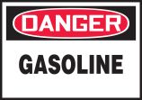 Safety Label, Header: DANGER, Legend: GASOLINE