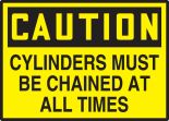 CYLINDERS MUST BE CHAINED AT ALL TIMES