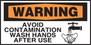 AVOID CONTAMINATION WASH HANDS AFTER USE (W/GRAPHIC)