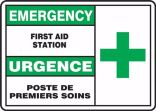 EMERGENCY-FIRST AID STATION (BILINGUAL FRENCH)