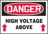 HIGH VOLTAGE ABOVE (ARROW UP)