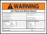 ANSI Warning Electrical Safety Label: Arc Flash And Shock Hazard - Appropriate PPE Required