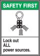LOCK OUT ALL POWER SOURCES (W/GRAPHIC)