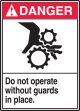 DO NOT OPERATE WITHOUT GUARDS IN PLACE (W/GRAPHIC)