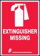EXTINGUISHER MISSING # ___ (W/GRAPHIC)