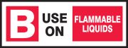 B USE ON FLAMMABLE LIQUIDS