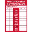 Fire Safety Label: Fire Extinguisher Inspection Record