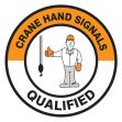 hard hat safety decals crane hand signals qualified
