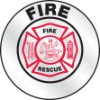 Safety Label, Legend: FIRE (W/IMAGE)
