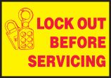 LOCKOUT BEFORE SERVICING( W/GRAPHIC)