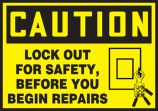 LOCKOUT FOR SAFETY BEFORE YOU BEGIN REPAIRS (W/GRAPHIC)