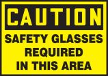 SAFETY GLASSES REQUIRED IN THIS AREA