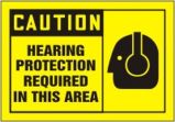 HEARING PROTECTION REQUIRED IN THIS AREA (W/GRAPHIC)