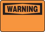 Safety Label, Header: WARNING, Legend: (BLANK)