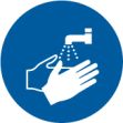 Safety Label, Legend: WASH HANDS