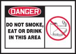 DO NOT SMOKE, EAT OR DRINK IN THIS AREA (W/GRAPHIC)