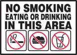 NO SMOKING EATING OR DRINKING IN THIS AREA (W/GRAPHIC)