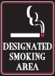 DESIGNATED SMOKING AREA (W/GRAPHIC)
