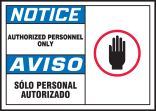 AUTHORIZED PERSONNEL ONLY (W/GRAPHIC) (BILINGUAL)