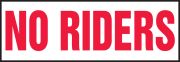 NO RIDERS