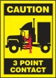 Safety Label: Caution - 3 Point Contact