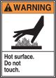 HOT SURFACE DO NOT TOUCH (W/GRAPHIC)