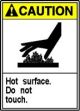 HOT SURFACE DO NOT TOUCH (W/GRAPHIC)