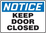 KEEP DOOR CLOSED