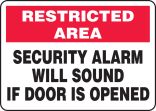 Security Alarm Will Sound If Door Is Opened