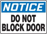 DO NOT BLOCK DOOR