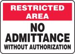 No Admittance Without Authorization