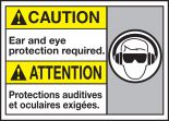 CAUTION EAR & EYE PROTECTION REQUIRED (W/GRAPHIC)