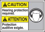 CAUTION HEARING PROTECTION REQUIRED (W/GRAPHIC)