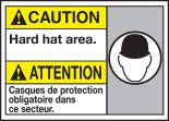 CAUTION HARD HAT AREA (W/GRAPHIC)