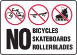 No Bicycles Skateboards Rollerblades (w/Graphic)
