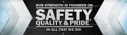 Contractor Preferred Motivational Banners: Our Strength Is Founded On Safety, Quality, And Pride - In All That We Do!