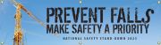 Motivational Banner: Prevent Falls - Make Safety A Priority (National Safety Stand-Down - Blue)