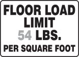 FLOOR LOAD LIMIT ___ LBS. PER SQUARE FOOT
