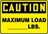 CAUTION MAXIMUM LOAD___ LBS.