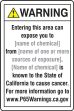 Semi-Custom Prop 65 Environmental Exposure Safety Sign: Cancer