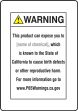 Semi-Custom Prop 65 Consumer Product Exposure Safety Sign: Birth Defects And Reproductive Harm