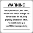 Prop 65 Alcoholic Beverage Exposure Warning Safety Sign: Reproductive Harm