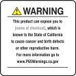 Semi-Custom Prop 65 Consumer Product Exposure Safety Sign: Birth Defects And Reproductive Harm