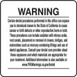 Prop 65 Dental Care Exposure Safety Sign: Cancer And Reproductive Harm