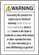 Semi-Custom Prop 65 Food Exposure Safety Sign: Reproductive Harm