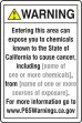 Semi-Custom Prop 65 Safety Sign: Cancer