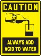 ALWAYS ADD ACID TO WATER (W/GRAPHIC)