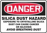 OSHA Danger Safety Sign: Silica Dust Hazard